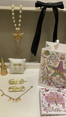 New collection Di*r Pearl & Diamond Alphabet Earrings
