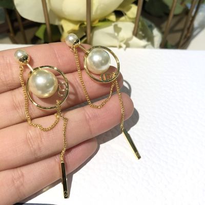Fashionable Luxury Earrings For Women Butterfly Design 10-15mm Bigger Pearl Size