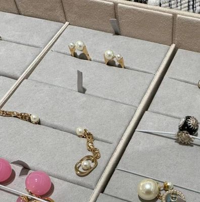 Gold CD Letter Pearl Drop Earrings 18K gold plated.Stud Earring