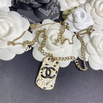 Double Sided Fine Jewelry Choker Handmade Brass Luxury Doodle Pendant