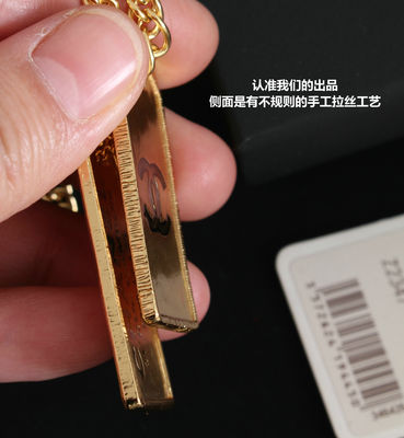 Double C Gold Plated Necklace 60cm Length Luxury Necklaces With 4.5cm Pendant