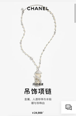 Full Diamond Flying Bird Pearl Necklace Silver Custom Luxury Necklaces