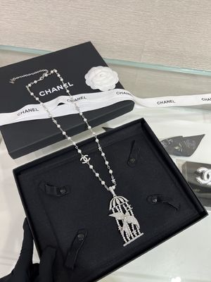 Full Diamond Flying Bird Pearl Necklace Silver Custom Luxury Necklaces
