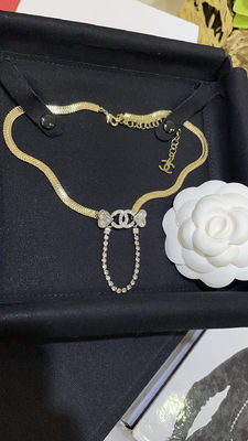 Classic Luxury Brass Necklace Fashionable High Durability 18 gold plated Necklace