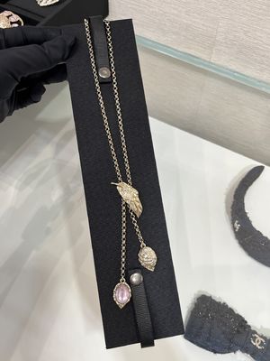 925 Fine Jewelry Silver Necklace Double Peach Pendant Necklace With Crystals