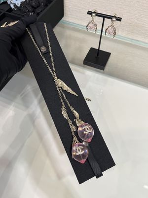 925 Fine Jewelry Silver Necklace Double Peach Pendant Necklace With Crystals