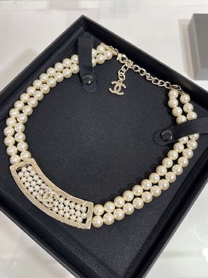 Light Gold Fine Jewelry Necklaces Sophisticated 40cm Length With Pearls