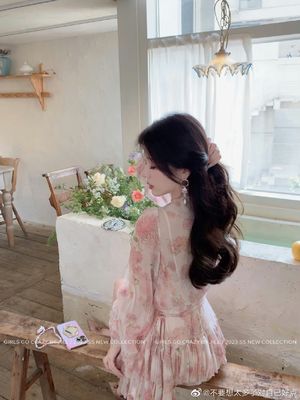 2023C new collection: Golden Double C pendant with light pink camellia and pearl earrings.gold plated Anti-allery