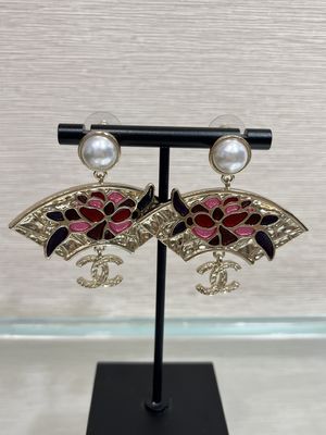 Classic Style Enamel Hoop Earrings Enamel Stud Earrings In Gold