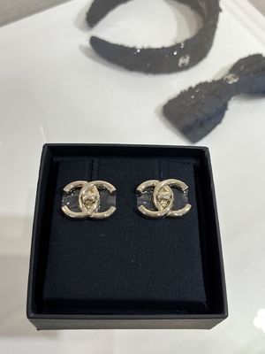 2025A Gold Book Closure CC Stud Earrings ,Fashion Earrings