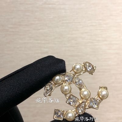 Double C Brooch Dress Clips Brooch Hair Clip 2 In 1 High Durability 10g