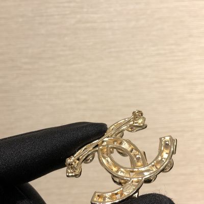 Double C Brooch Dress Clips Brooch Hair Clip 2 In 1 High Durability 10g