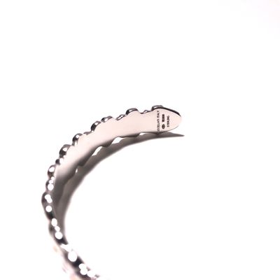 925 Silver Floral Design Bangles Adjustable 6-10.3 Size Flower Silver Bangles For Men Women