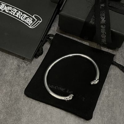 925 Silver Dragon Head Bracelet 7.5 Inch Adjustable Open Bangle