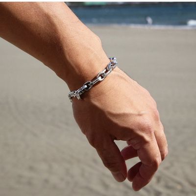 18-22cm Size Unisex Hypoallergenic 925 Silver Link Bracelet 925 Chain Bracelet