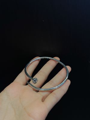 Polished Finish 925 Silver Bangles Round Hypoallergenic Fashionable