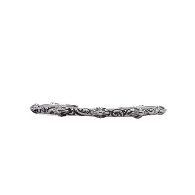 Cross Vine Cuff 925 Silver Bangle Bracelets Unisex With Simple Design