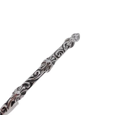 Cross Vine Cuff 925 Silver Bangle Bracelets Unisex With Simple Design