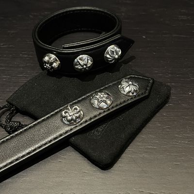 Unisex 925 Silver Bracelets Adjustable Triple Element Leather Bracelet