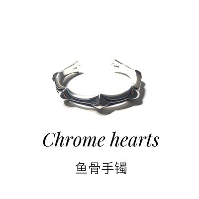 Adjustable 925 Silver Bangles Vintage Fishbone Design For Men