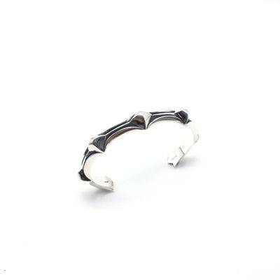 Adjustable 925 Silver Bangles Vintage Fishbone Design For Men