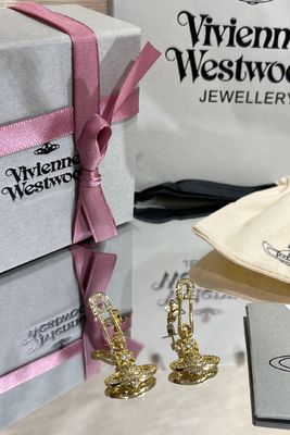 Full Diamond Saturn Pin Earrings with Swarovski Diamonds and 25-30mm Drop Style Luxury Earrings