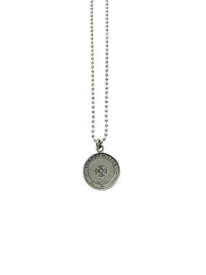 925 Silver Full-Diamond Angel Disk Pendant Necklace - Unisex Classic Design for Daily Wear