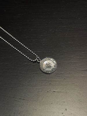 925 Silver Full-Diamond Angel Disk Pendant Necklace - Unisex Classic Design for Daily Wear