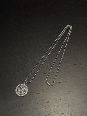 925 Silver Full-Diamond Angel Disk Pendant Necklace - Unisex Classic Design for Daily Wear