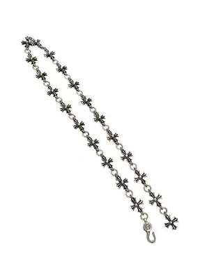 925 Sterling Silver Necklace with Cross Flower Design Nickel Free Hypoallergenic Adjustable Chain Length Pendant