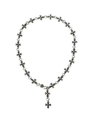925 Sterling Silver Necklace with Cross Flower Design Nickel Free Hypoallergenic Adjustable Chain Length Pendant