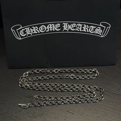 65cm Length S925 Logo Antique Finish 925 Sterling Silver Letter Necklace with Lobster Clasp