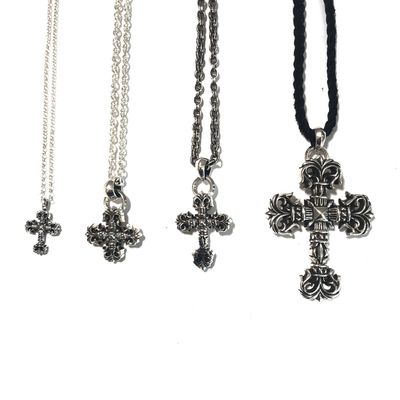 925 Silver Large Flame Cross Necklace with 55-70cm Chain and S925 Logo for Everyday Wear