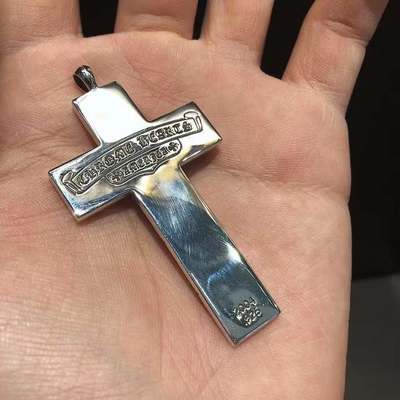 925 Sterling Silver Seven-Element Cross Necklace with 65cm Length and Two Chain Options