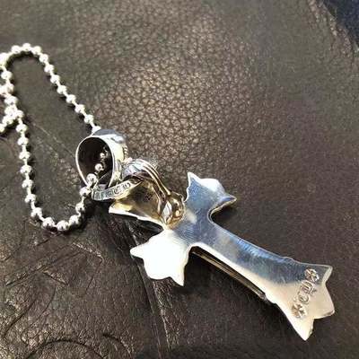 925 Sterling Silver Double-Layer Cross Necklace with Antique Black Plating - Unisex Pendant Necklace