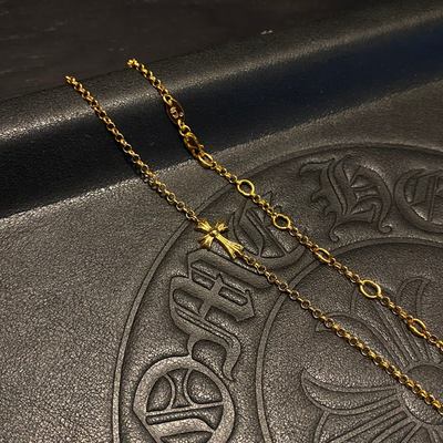 925 Sterling Silver Cross Necklace with Gold-Plated Finish and S925 Logo in 42cm Length