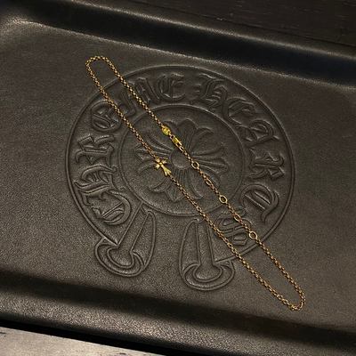 925 Sterling Silver Cross Necklace with Gold-Plated Finish and S925 Logo in 42cm Length
