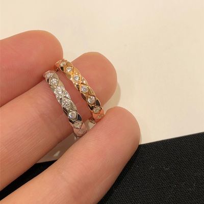 Custom-made 925 Silver Ring with Mini Quilting Pattern in Narrow Version Available in Sizes 5-6-7-8