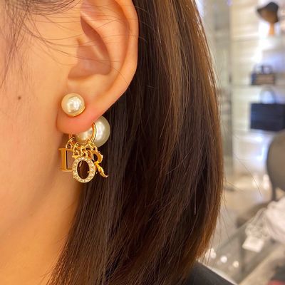 Customizable Lightweight Drop Earrings with Swarovski Diamonds & Pearls for Women and Young Girls