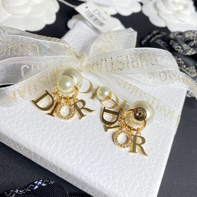 Customizable Lightweight Drop Earrings with Swarovski Diamonds & Pearls for Women and Young Girls