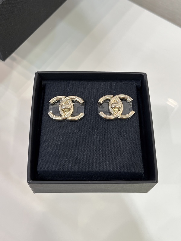 2025A Gold Book Closure CC Stud Earrings ,Fashion Earrings