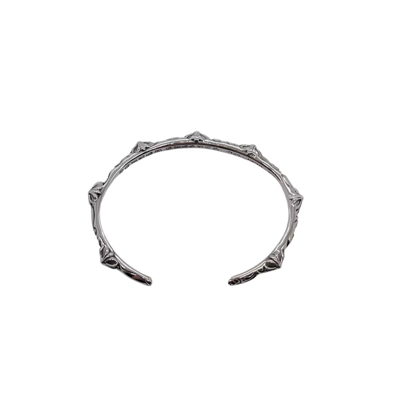 Cross Vine Cuff 925 Silver Bangle Bracelets Unisex With Simple Design