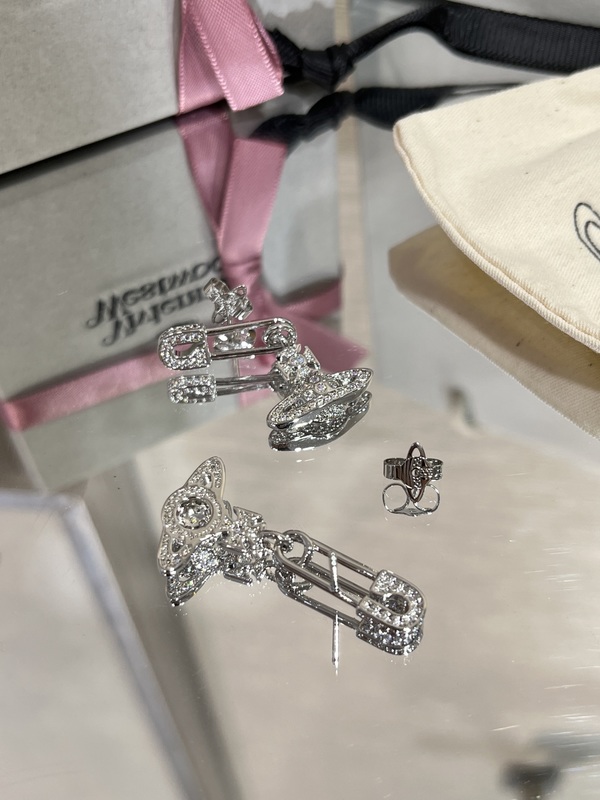 Quality Full Diamond Saturn Pin Earrings with Swarovsk* Diamonds and 25-30mm Drop Style Luxury Earrings factory