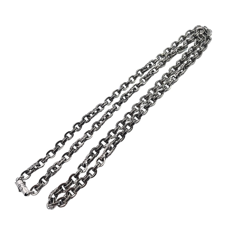 65cm Length S925 Logo Antique Finish 925 Sterling Silver Letter Necklace with Lobster Clasp