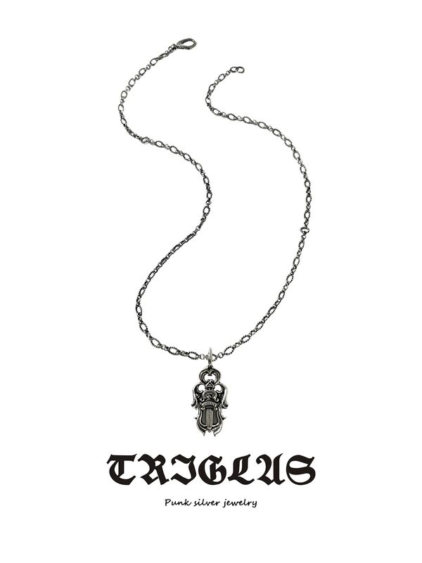 Quality Nickel Free Slim 925 Silver Necklace with Designer Sword Vine Pendant and 16-24 inches Length factory