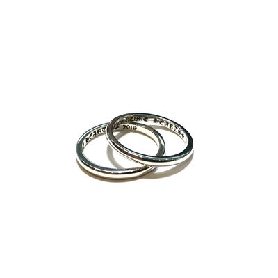 Quality 3mm Width 925 Silver Rings 2-3g Customized Couple Rings 925 Silver For Men Women factory