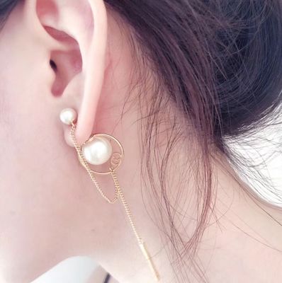 Quality Fashionable Luxury Earrings For Women Butterfly Design 10-15mm Bigger Pearl Size factory