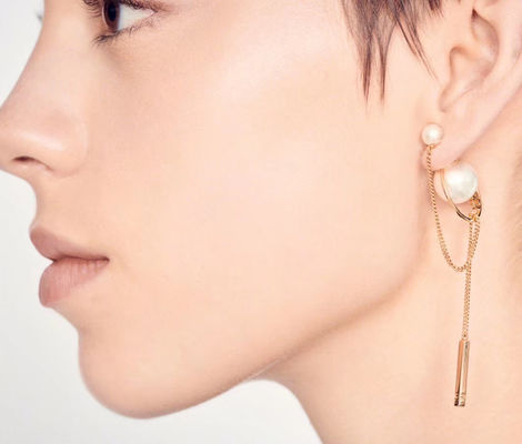 Quality Fashionable Luxury Earrings For Women Butterfly Design 10-15mm Bigger Pearl Size factory