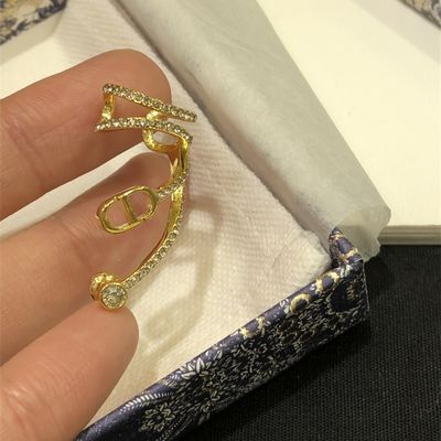 Quality Swarovsk* Silver Phantom Crystal Left Ear Cuff Earring,Single side Earrings factory