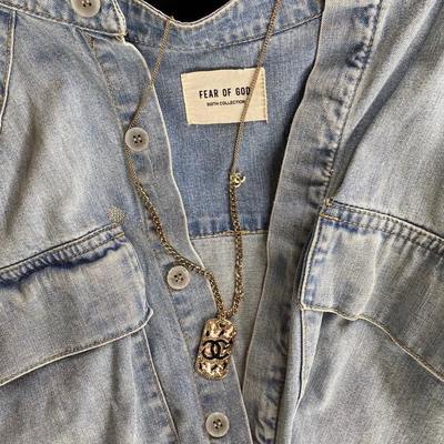 Quality Double Sided Fine Jewelry Choker Handmade Brass Luxury Doodle Pendant factory